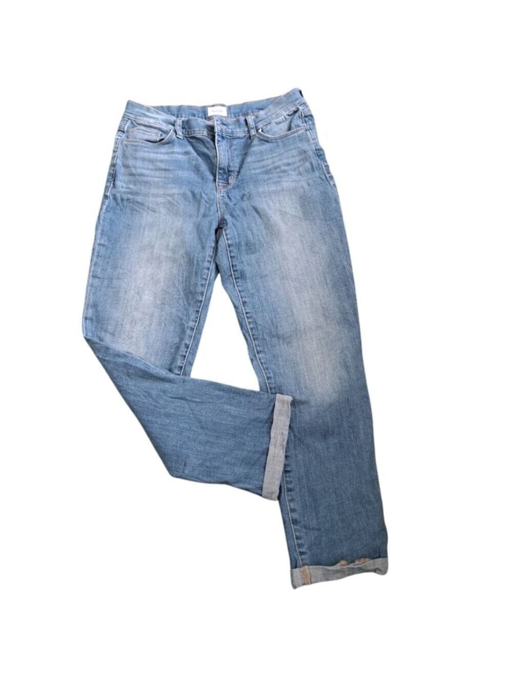 Ladies HUDSON Natalie midrise slim boyfriend jeans lightweight faded washed 27
